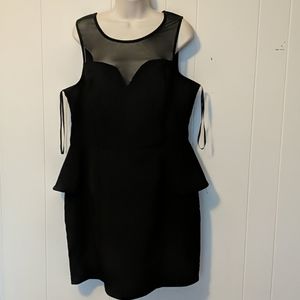 Deb LBD sweetheart neckline peplum sides size 1X